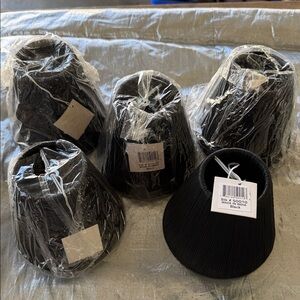 Set of 5 Black Lamp Shades